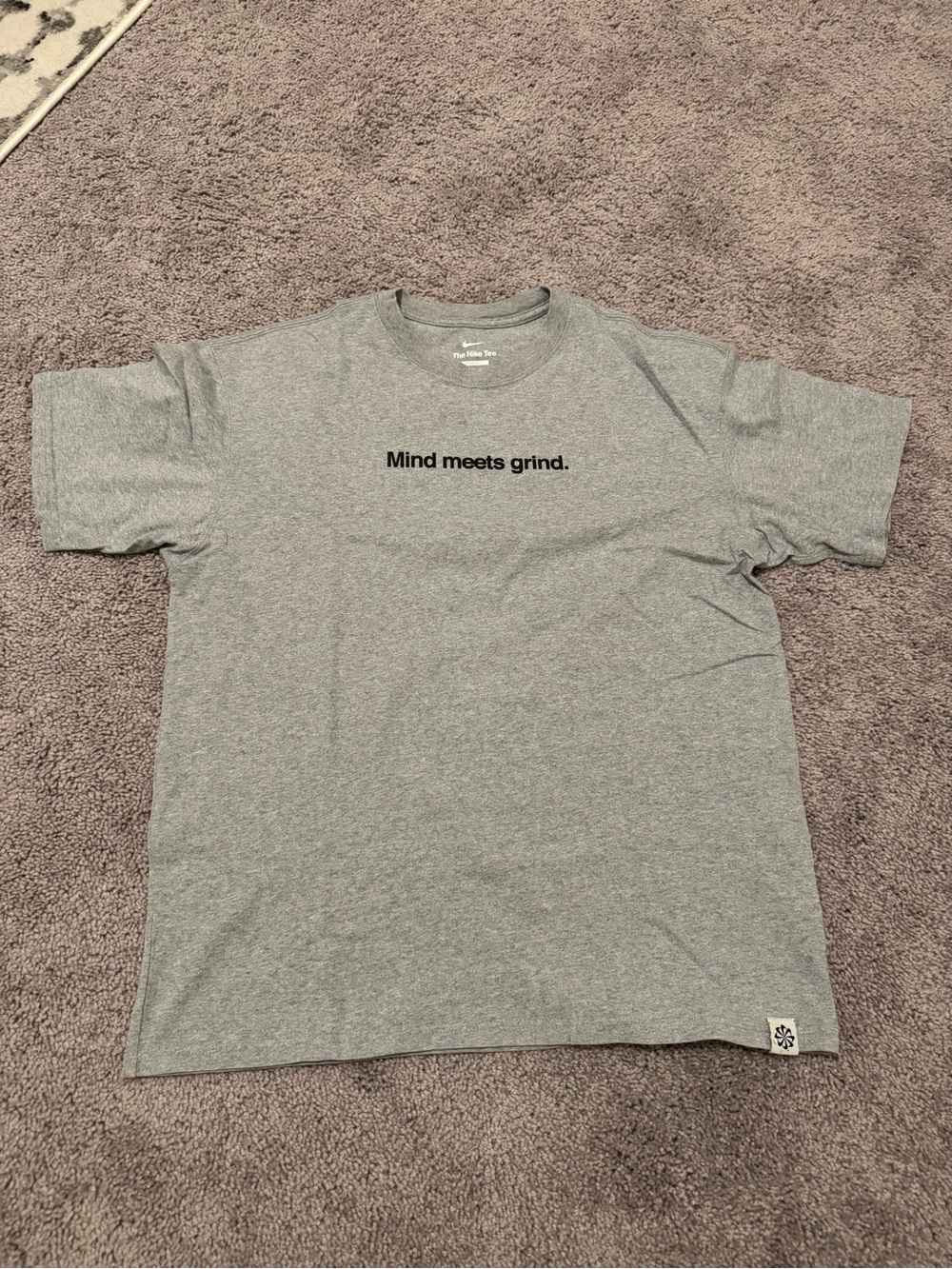 Gray 'Mind Meets Grind' Crewneck T-Shirt